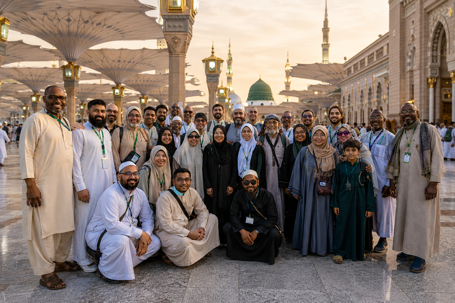 Pilgrim group at Masjid Nabawi