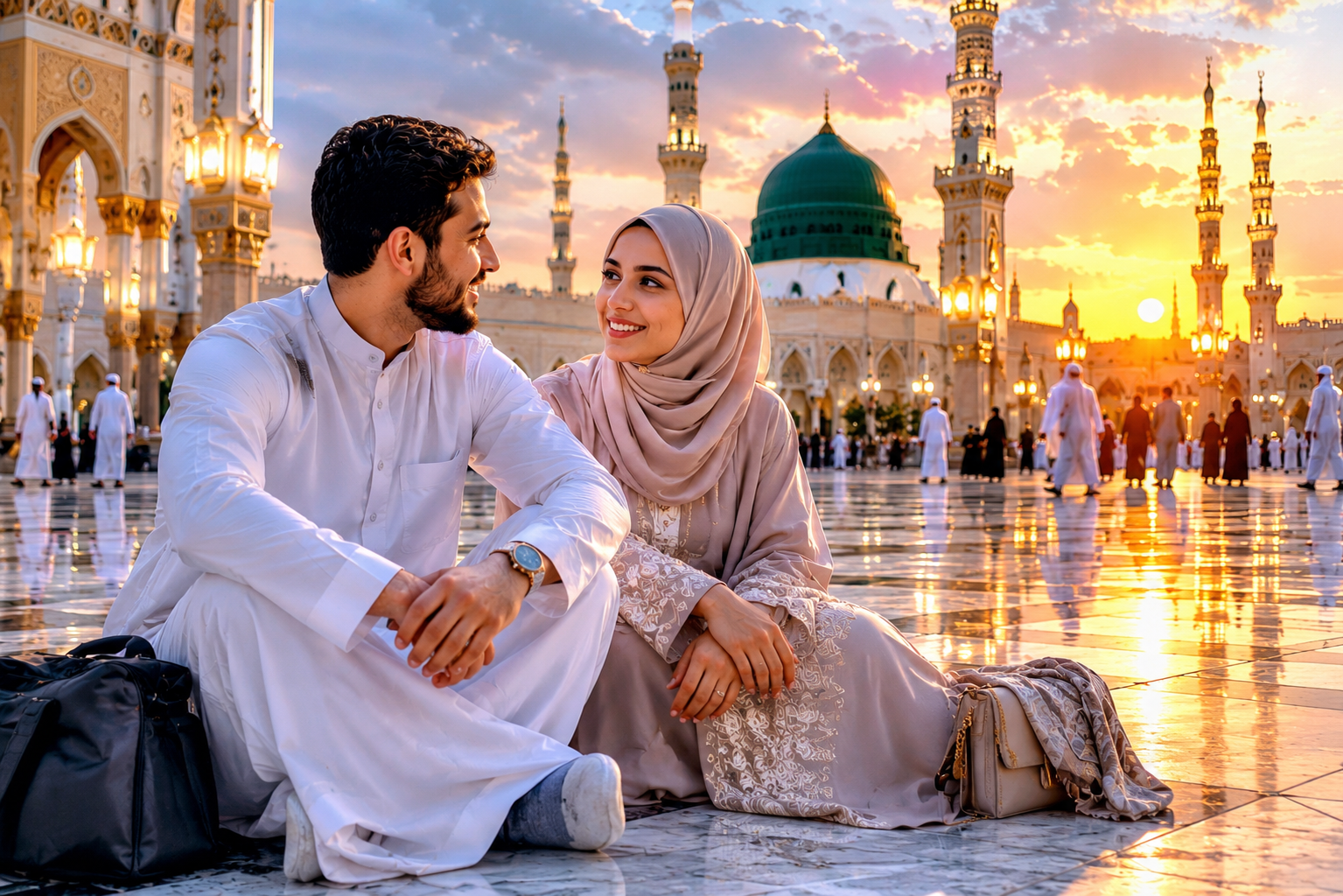 Sunset at Al-Masjid Al-Nabawi